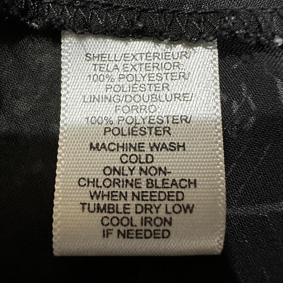 LOFT Tank Top Womens Size S Black White Leaf Print Sleeveless Blouse Layered Hem - Picture 7 of 7